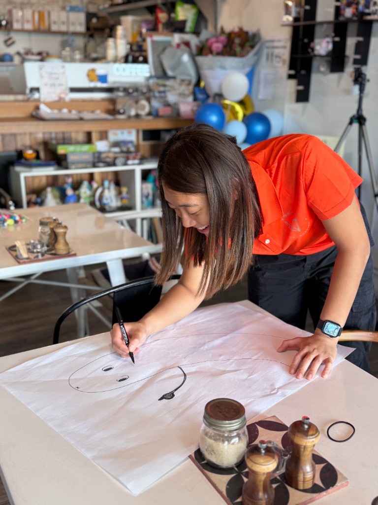 Community drawing workshop at the café